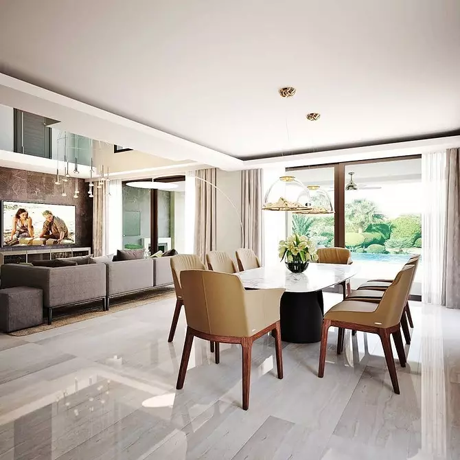 Deseño de deseño de sala de estar: Regras de zonificación e características de planificación 3573_56