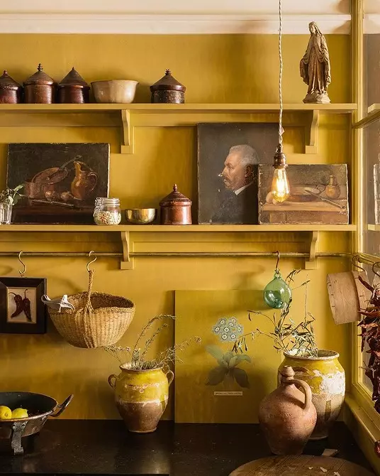 我們繪製了一個黃色廚房的內部：最佳顏色組合和84張照片 3585_100