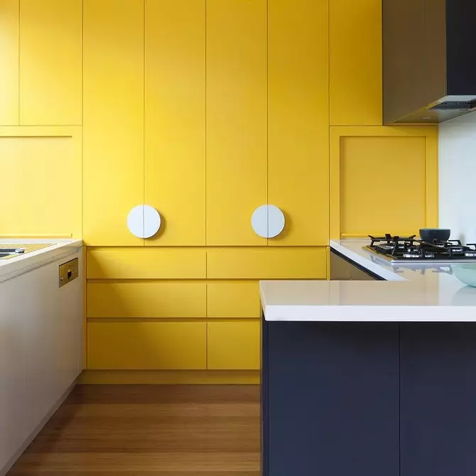 Nós elaboramos um interior da cozinha amarela: melhores combinações de cores e 84 fotos 3585_134
