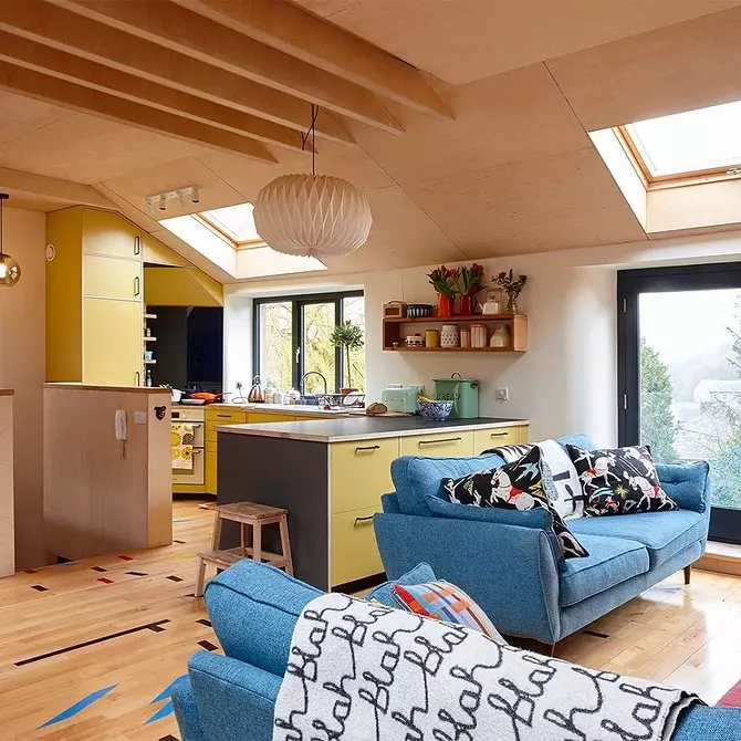 Kami menyusun interior dapur kuning: kombinasi warna terbaik dan 84 foto 3585_143