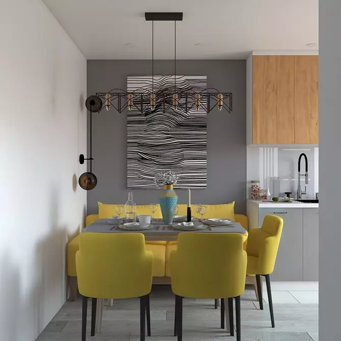 Vi utarbeider et interiør av gult kjøkken: beste fargekombinasjoner og 84 bilder 3585_153