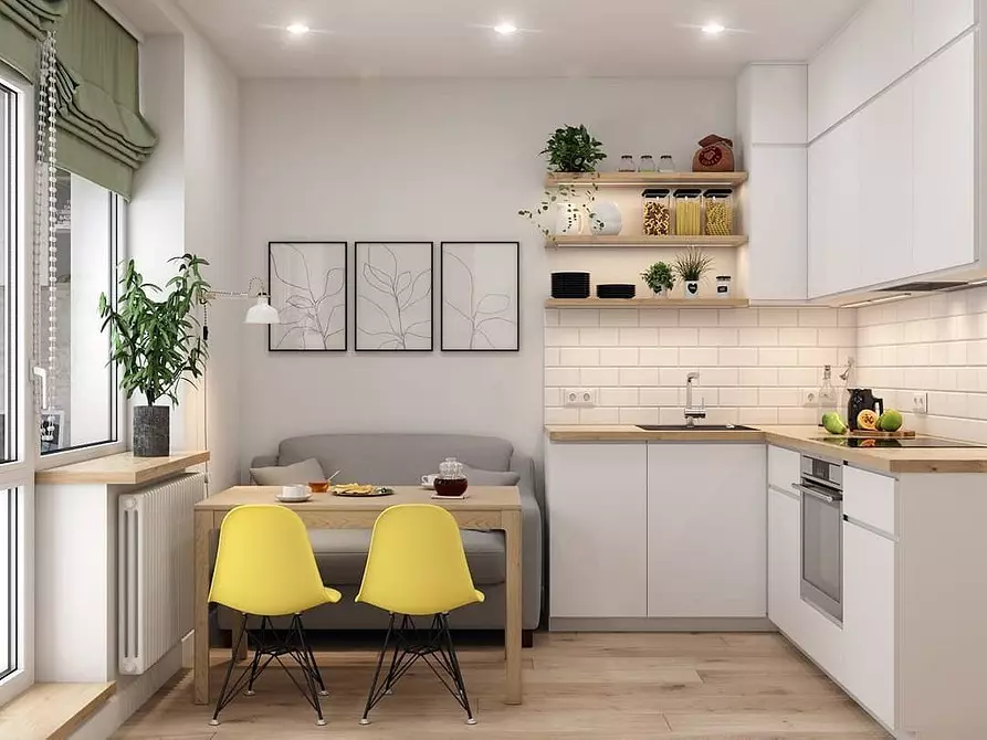 Elaboramos un interior de cociña amarela: mellores combinacións de cores e 84 fotos 3585_158