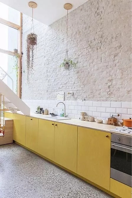 Me koostame kollase köögi sisemuse: parimad värvikombinatsioonid ja 84 fotot 3585_39