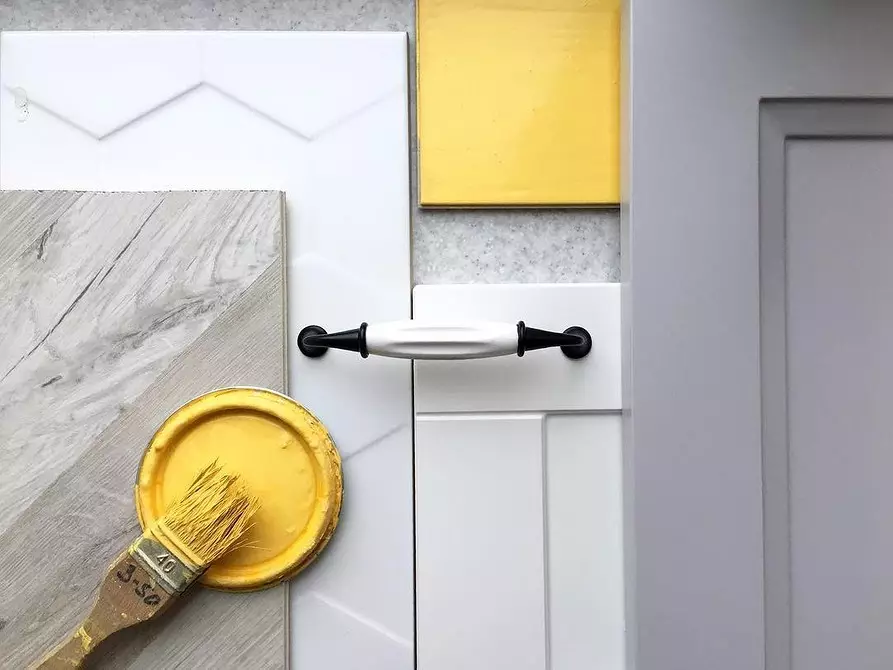 Elaboramos un interior de cociña amarela: mellores combinacións de cores e 84 fotos 3585_57