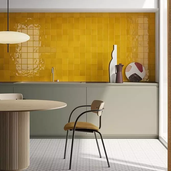 Chúng tôi vẽ một nội thất của bếp màu vàng: kết hợp màu sắc tốt nhất và 84 ảnh 3585_59