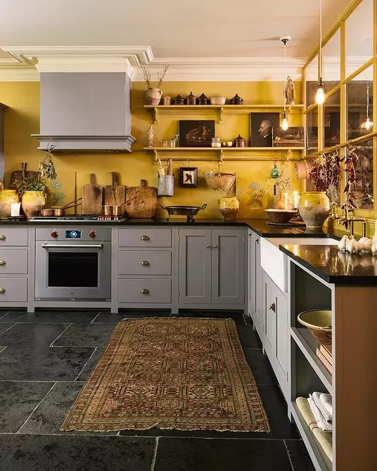 We stellen een interieur op van gele keuken: beste kleurencombinaties en 84 foto's 3585_62