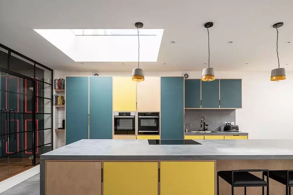 Me koostame kollase köögi sisemuse: parimad värvikombinatsioonid ja 84 fotot 3585_77