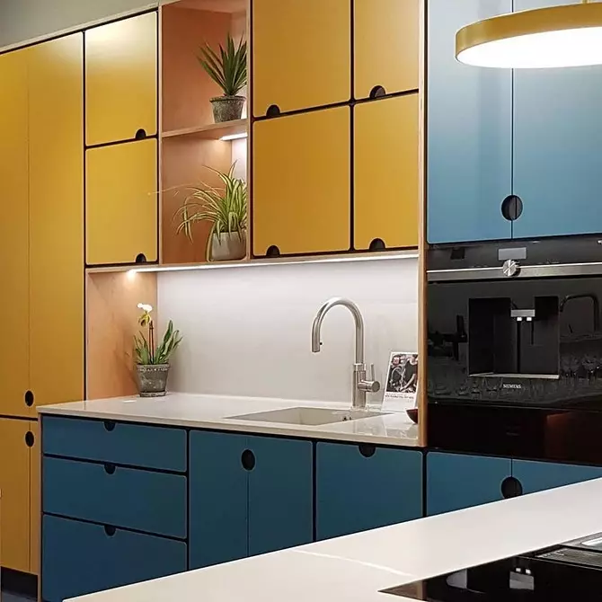 Dibujamos un interior de cocina amarilla: las mejores combinaciones de colores y 84 fotos. 3585_78