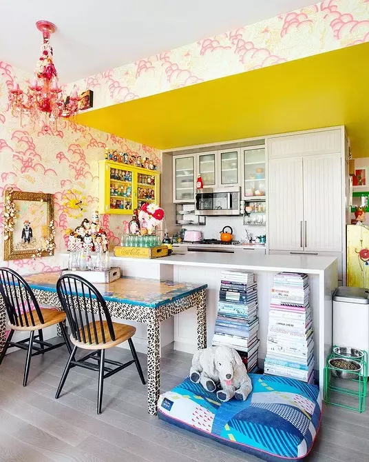 Elaboramos un interior de cociña amarela: mellores combinacións de cores e 84 fotos 3585_89