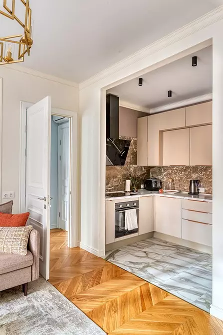 Egy hálószobás apartman, amely Treshka-ba alakult ki a folyosó helyén található konyhával 3597_37