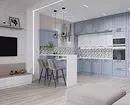 Interior de bucătărie albastru gri (60 de fotografii) 3637_14