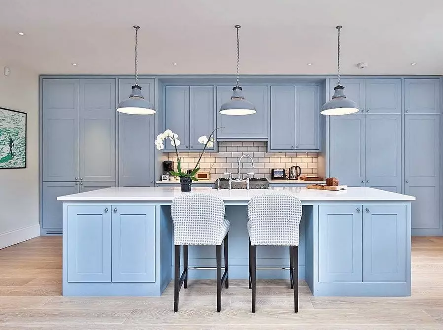 Interior of gray-blue kitchen (60 photos) 3637_31