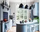 Ynterieur fan griis-blauwe keuken (60 foto's) 3637_4