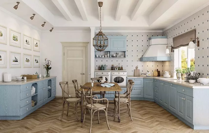Interior of gray-blue kitchen (60 photos) 3637_40