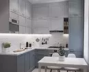 Interior of Gray-Blue Kitchen (60 mga larawan) 3637_5