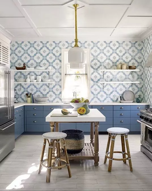 Interior de bucătărie albastru gri (60 de fotografii) 3637_63
