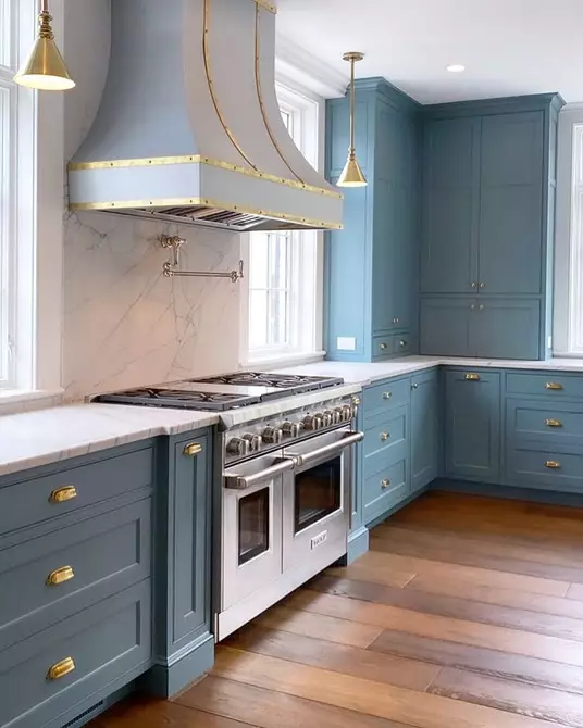 Interior of gray-blue kitchen (60 photos) 3637_66