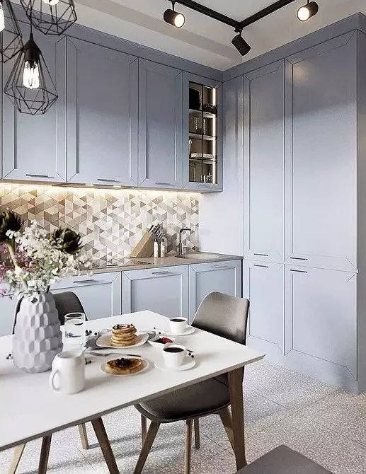 Interior of gray-blue kitchen (60 photos) 3637_87