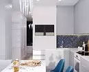 ایک بہت چھوٹا سا باورچی خانے کے رہنے والے کمرے کا انتظام کیسے کریں: 5 ڈیزائن تجاویز اور 64 تصاویر کی حوصلہ افزائی کے لئے 3706_110