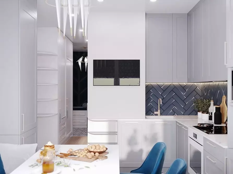 如何安排一個非常小的廚房起居室：5個設計提示和64張靈感 3706_113