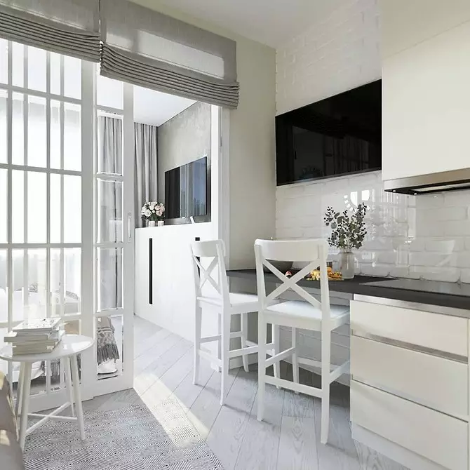 ایک بہت چھوٹا سا باورچی خانے کے رہنے والے کمرے کا انتظام کیسے کریں: 5 ڈیزائن تجاویز اور 64 تصاویر کی حوصلہ افزائی کے لئے 3706_139