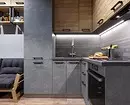 ایک بہت چھوٹا سا باورچی خانے کے رہنے والے کمرے کا انتظام کیسے کریں: 5 ڈیزائن تجاویز اور 64 تصاویر کی حوصلہ افزائی کے لئے 3706_15