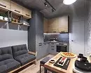 Si të organizoni një dhomë shumë të vogël kuzhine-gjallë: 5 këshilla të projektimit dhe 64 foto për frymëzim 3706_16