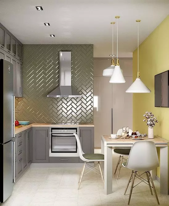 Kuidas korraldada väga väike köök-elutoa: 5 disaini näpunäiteid ja inspiratsiooni 64 fotot 3706_31