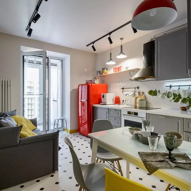 Sådan arrangerer du en meget lille køkken-stue: 5 design tips og 64 billeder til inspiration 3706_61