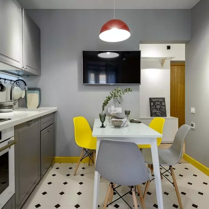 ایک بہت چھوٹا سا باورچی خانے کے رہنے والے کمرے کا انتظام کیسے کریں: 5 ڈیزائن تجاویز اور 64 تصاویر کی حوصلہ افزائی کے لئے 3706_62