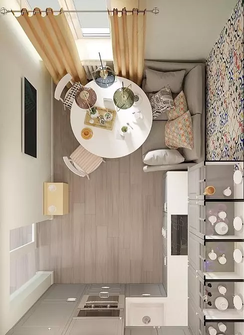 如何安排一個非常小的廚房起居室：5個設計提示和64張靈感 3706_85