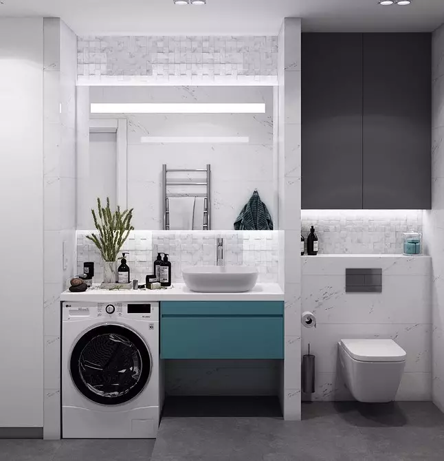 Disposición e deseño de baño 6 metros cadrados. m Por exemplo 11 proxectos elegantes 3760_40