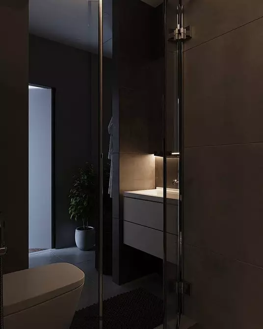 6 स्क्वेअर मीटर बाथरूमचे लेआउट आणि डिझाइन. एम साठी 11 स्टाइलिश प्रकल्प 3760_58
