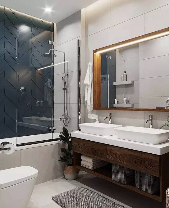 Layout e design de banheiro 6 metros quadrados. m, por exemplo, 11 projetos elegantes 3760_78