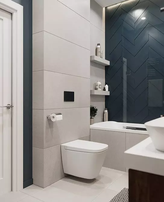 Tata letak lan desain kamar mandi 6 meter persegi. m umah 11 proyek sing apik banget 3760_80