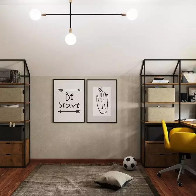 Elaboramos unha habitación infantil en estilo loft, tendo en conta a idade dun neno 3836_144