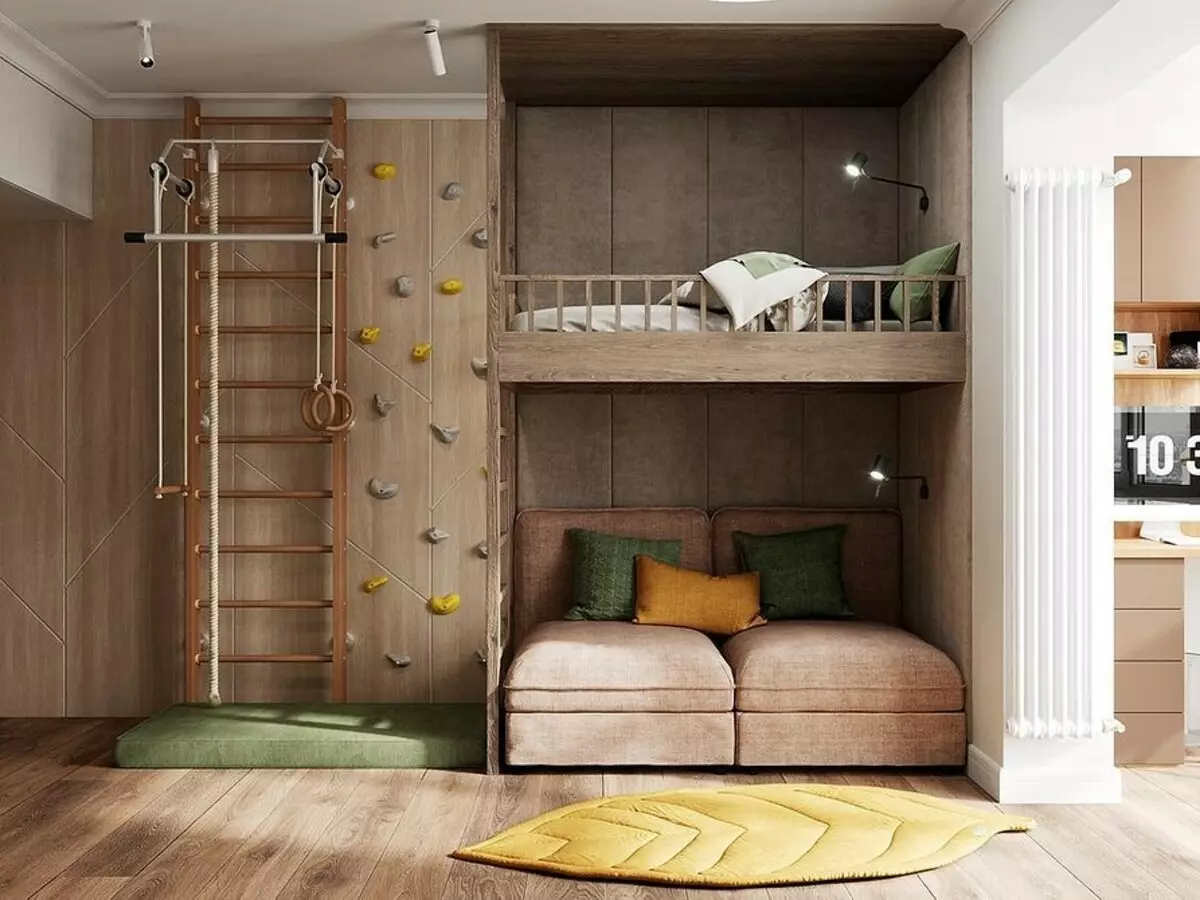 Dibujamos una habitación para niños en estilo loft, teniendo en cuenta la edad de un niño. 3836_43