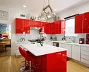 Cómo emitir un diseño de cocina blanca roja: consejos y antiprodios actuales 3877_139