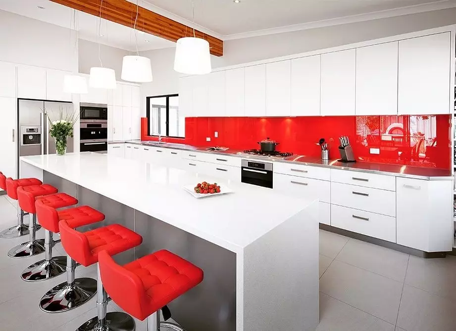 Kırmızı-Beyaz Mutfak Tasarımı Nasıl Sayı: Akım İpuçları ve Antiprodlar 3877_146