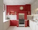 Cómo emitir un diseño de cocina blanca roja: consejos y antiprodios actuales 3877_5