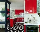 Cómo emitir un diseño de cocina blanca roja: consejos y antiprodios actuales 3877_67