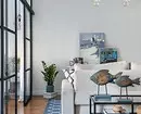 흰 벽과 푸른 악센트가있는 작은 스칸디나비아 스타일 아파트 4048_14