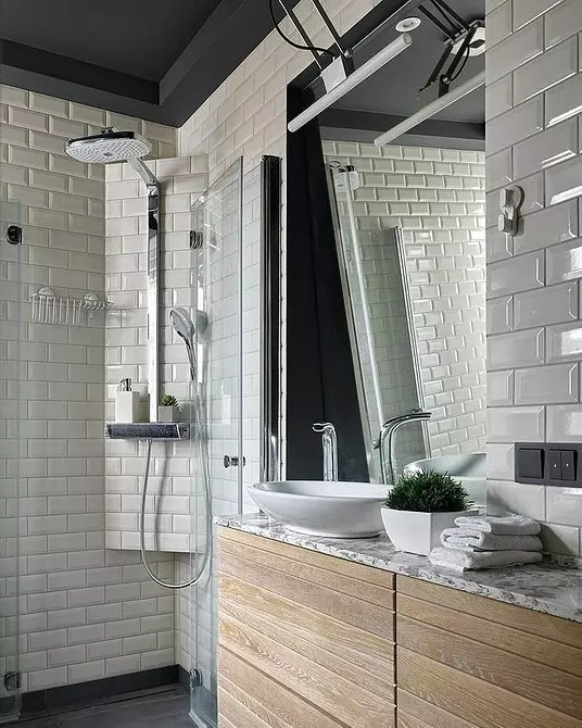 Deseño de baño con ducha e baño: ideas interiores en 75 fotos - IVD.RU 4108_108