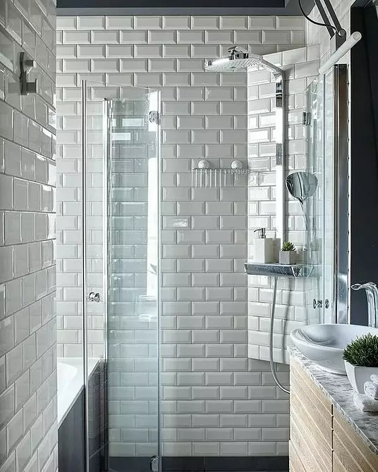 Design de banheiro com chuveiro e banho: Idéias interiores em 75 fotos - IVD.RU 4108_111