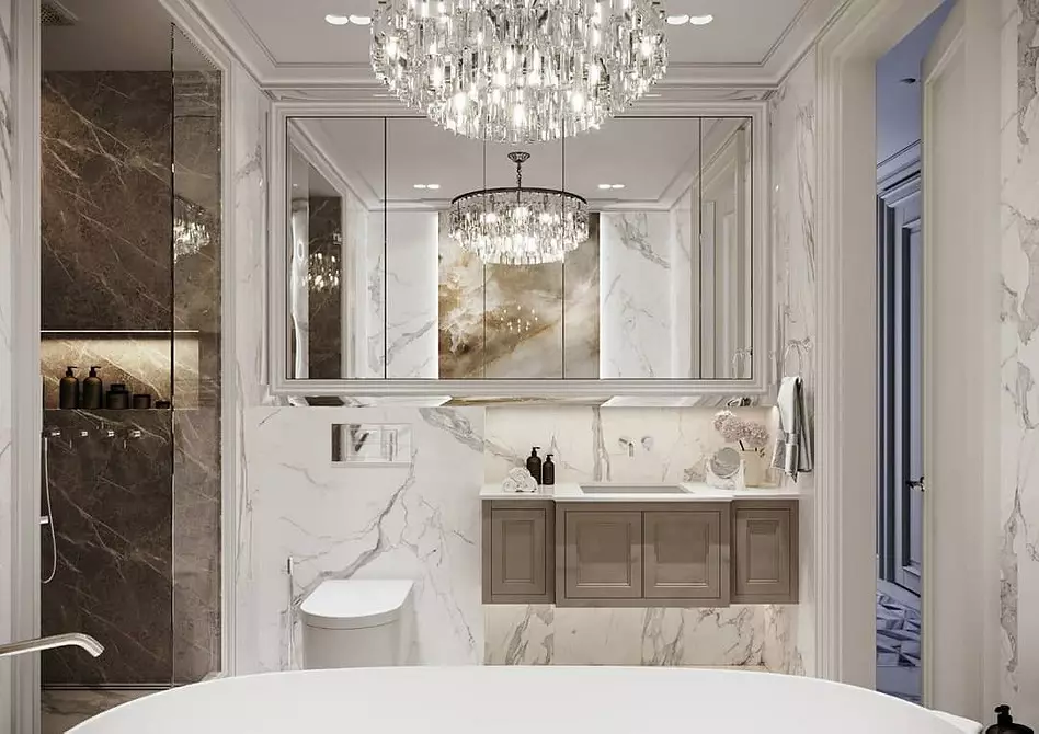 Badeværelse design med bad og bad: Interiør ideer på 75 billeder - Ivd.ru 4108_116