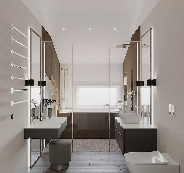 Design de banheiro com chuveiro e banho: Idéias interiores em 75 fotos - IVD.RU 4108_122