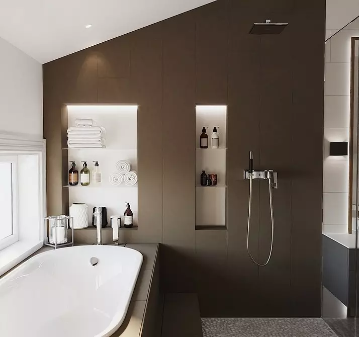Badeværelse design med bad og bad: Interiør ideer på 75 billeder - Ivd.ru 4108_124
