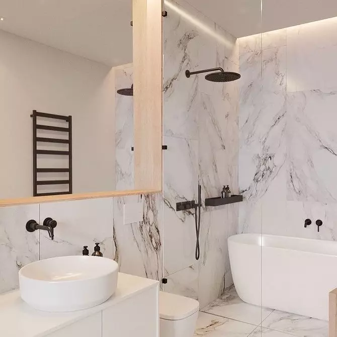 Design de banheiro com chuveiro e banho: Idéias interiores em 75 fotos - IVD.RU 4108_157