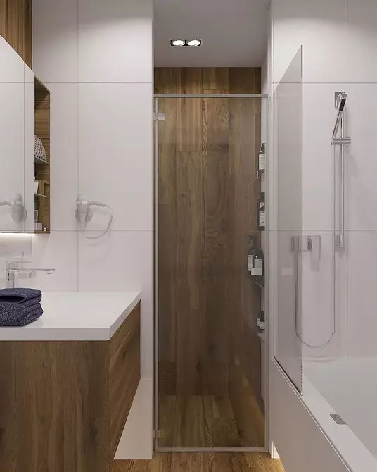 Diseño de baño con ducha y baño: ideas interiores en 75 fotos - IVD.RU 4108_17