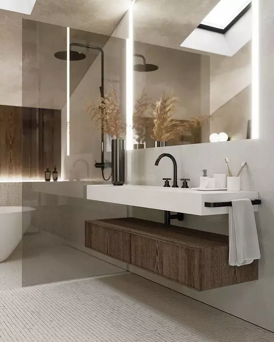 Design del bagno con doccia e bagno: idee interne su 75 foto - Ivd.ru 4108_172